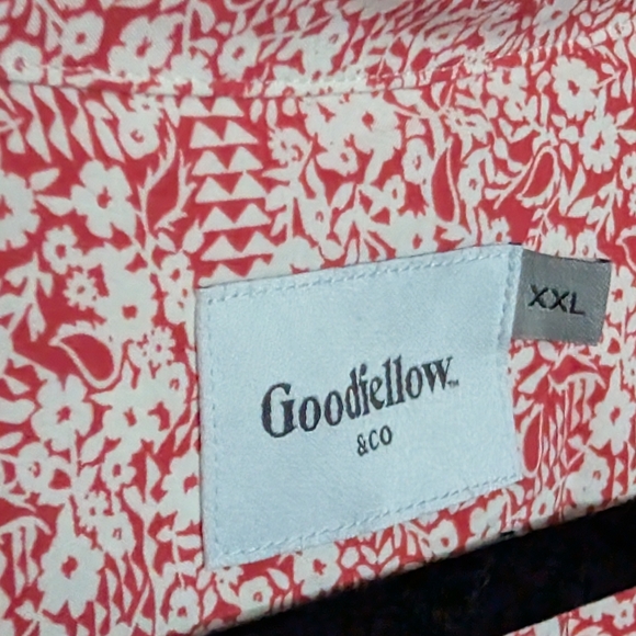 Goodfellow & Co Red and White Floral Shirt - Picture 2 of 6